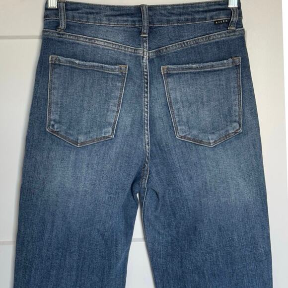 Risen Jeans Womens High Rise Crossover Tapered Jeans Size 5/27 - Picture 6 of 12